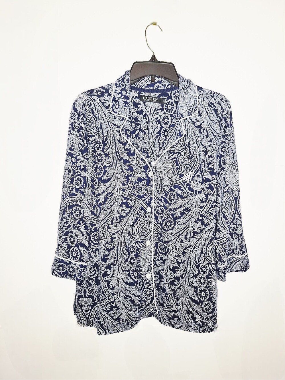 Lauren Ralph Lauren "Lounging In Paisley"Old Money,Quite Luxury, Pajama Top.